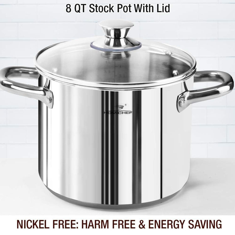 14 Piece Nickel Free Stainless Steel Cookware Set