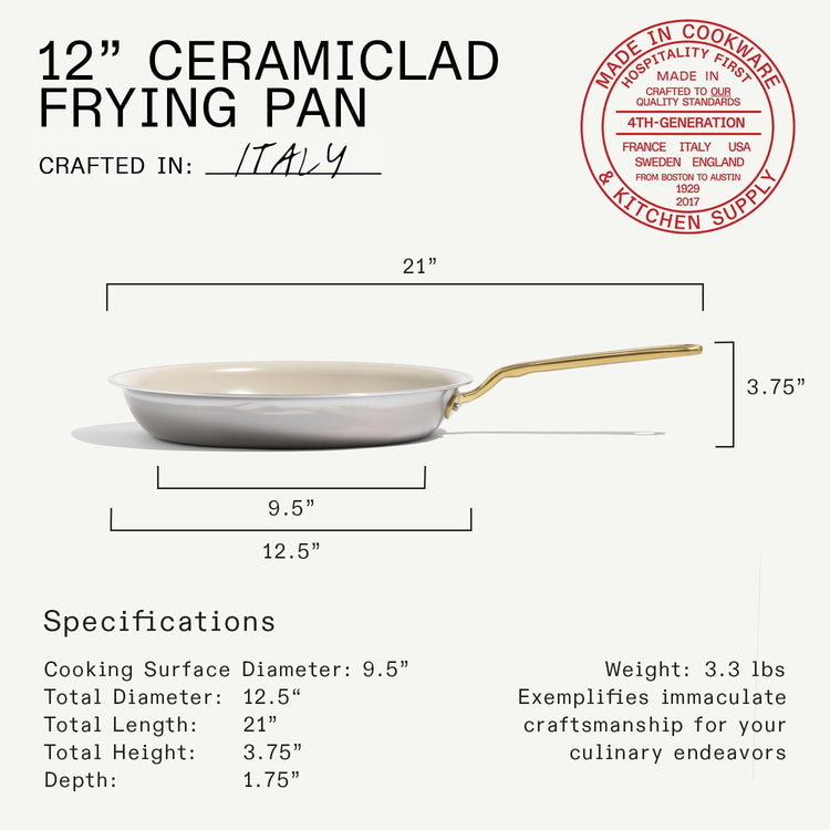Cookware 12" Ceramic Non Stick Frying Pan