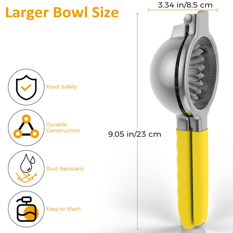 Lemon Squeezer 304 Stainless Steel Large Metal Manual Citrus Juicer