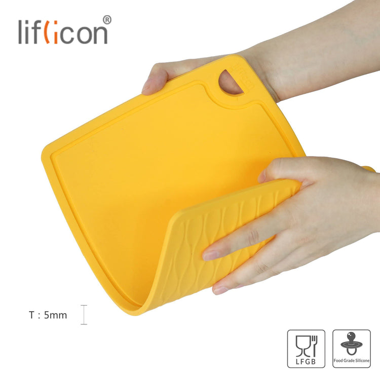 Extra Large Thick Silicone Cutting Boards for Kitchen 14.6'' x 10.43'' Flexible Cutting Chopping Boards (5 Count)