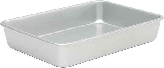 Martha Stewart Gallen 13 x 9 Inch Rectangular Nonstick Carbon Steel Cake and Baking Pan - Durable Silver Bakeware for Cakes, Brownies, and Roasting