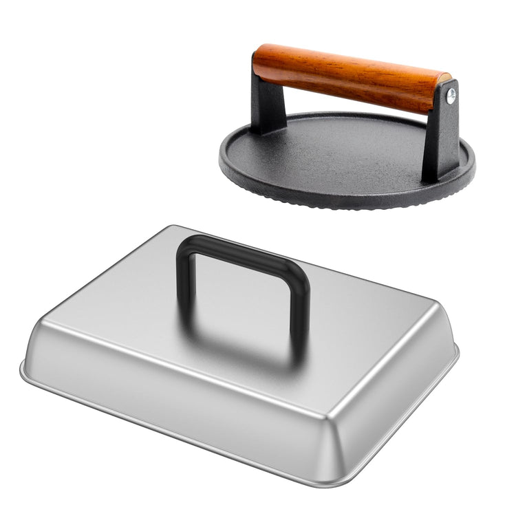 Griddle Basting Cover Dome & Round Burger Press for Blackstone Accessories