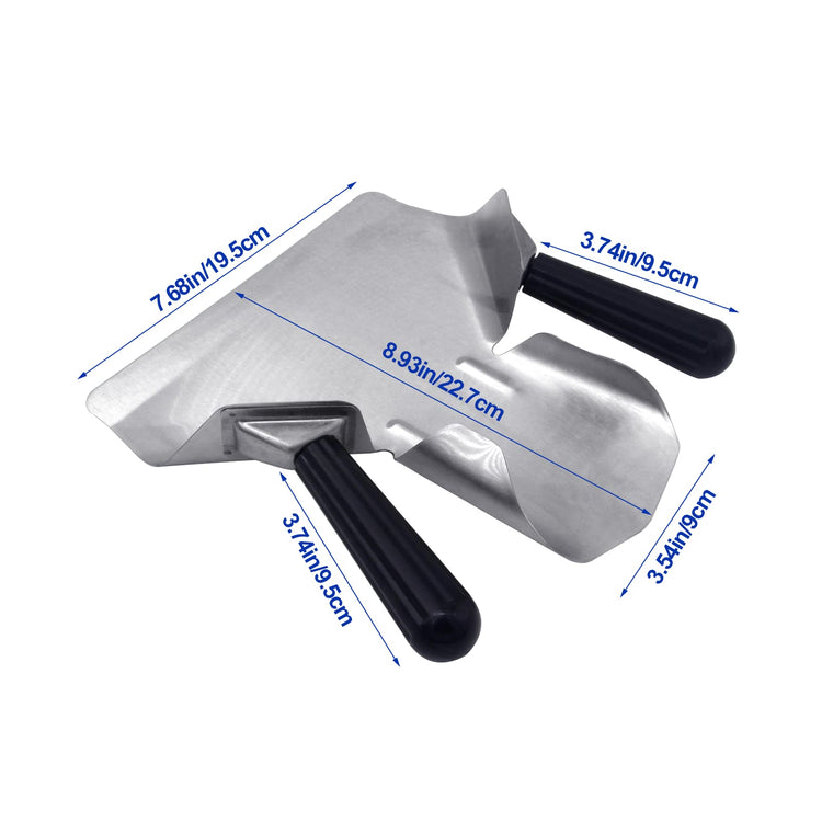 Double Handle Stainless Steel Popcorn & French Fry Scoop