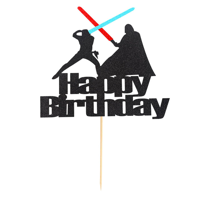 1Pc Happy Birthday Cake Topper Wars Cake Pick