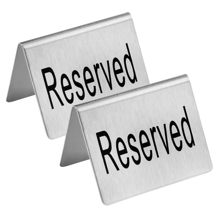 Stainless Steel Table Tent Sign (2 Count)