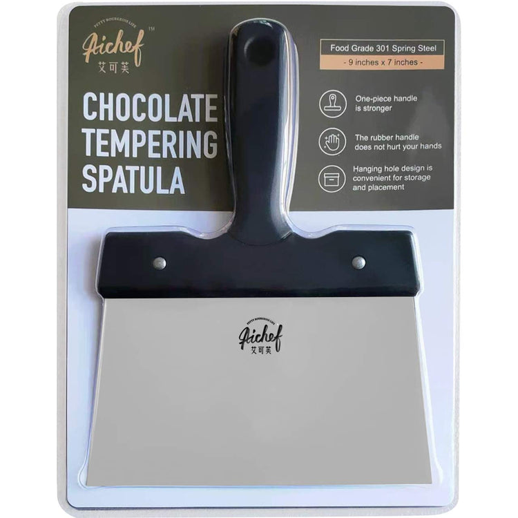 Chocolate Thermostat Spatula Melting Chocolate Tempering Scraper Baking Tool Stainless Steel Spatula Temperature Regulating Blade Large Size