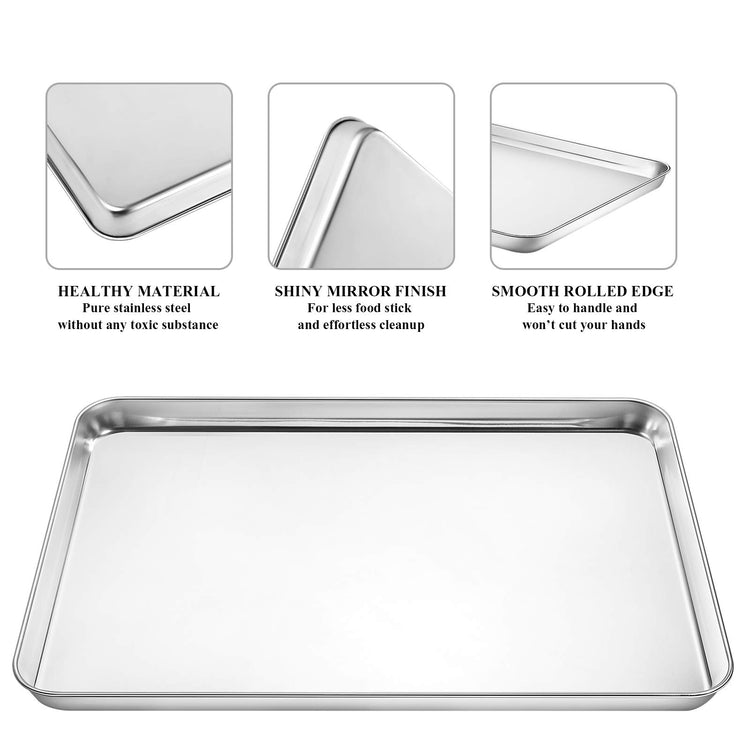 Baking Sheet with Cooling Rack Set [2 Sheets + 2 Racks]