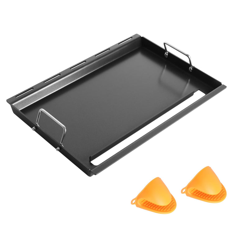 6787 Full Size Griddle Inserts with Handles for Weber Spirit I & II 300 Series Grills Nonstick Flat Top Griddle for Weber Spirit E