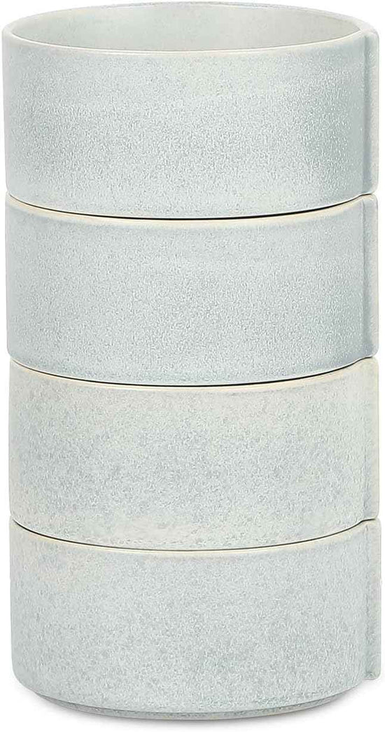 Stone Lain Bao 4-Piece Bowl Set Stoneware, Blue-Grey