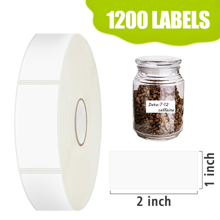 1200 Blank Removable Freezer Labels Water Oil Resistant with Perforation Line for Easy Distribution and Use (1200 Count)
