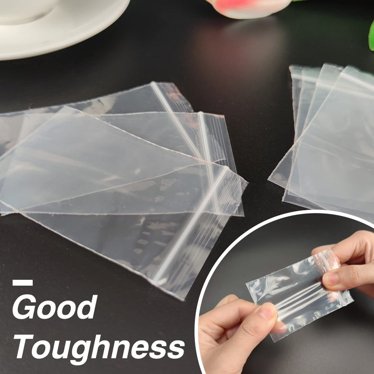 600Pcs 2"x 3" Clear Plastic Zip Bags