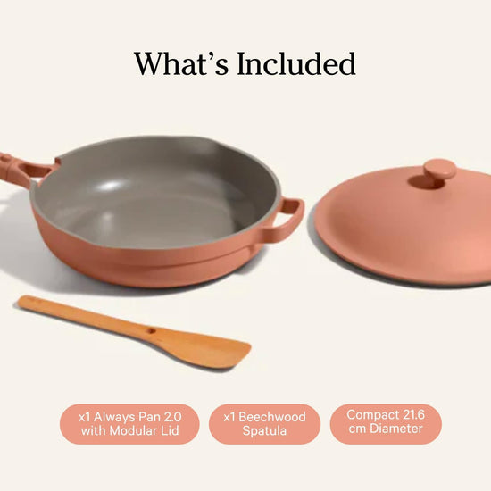 Our Place Mini Always Pan 2.0-8.5” (1.2 Qt) Nonstick, Toxin-Free Ceramic Cookware | Patented 10-in-1 Aluminum Frying & Sauté Pan | Safe for Oven, Induction & All Cooktops up to 450°F | Spice - Nestoria