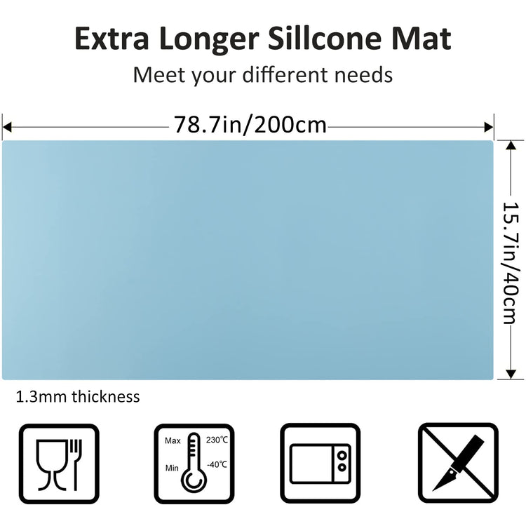 Large Silicone Heat Resistant Mat 78.7” x 15.7”