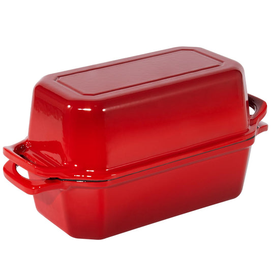 Bread Pan Cast Iron Loaf Pan with Lid Bread Loaf Pan 8.5x4.5 Inch Loaf Pan Enameled Cast Iron Sourdough Loaf Pan