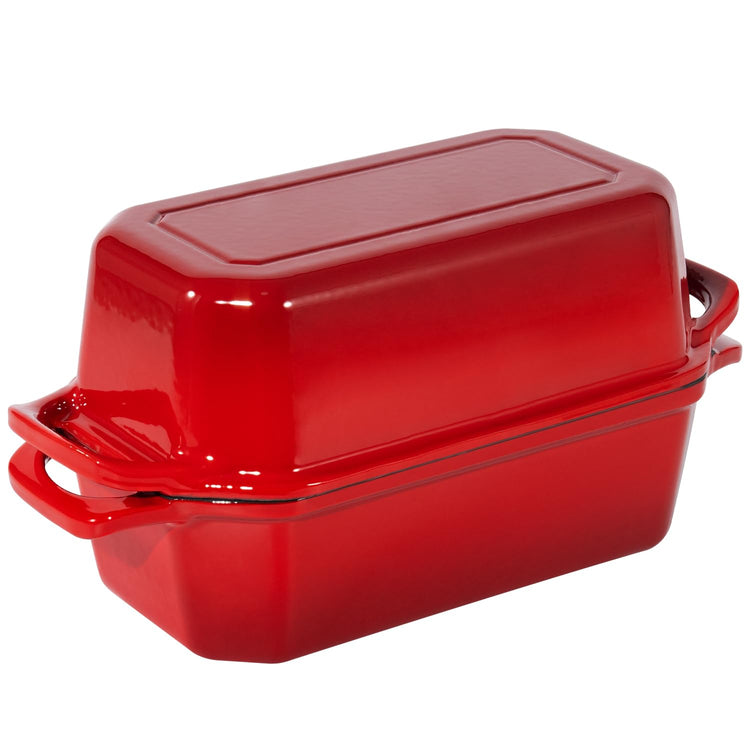 Bread Pan Cast Iron Loaf Pan with Lid Bread Loaf Pan 8.5x4.5 Inch Loaf Pan Enameled Cast Iron Sourdough Loaf Pan