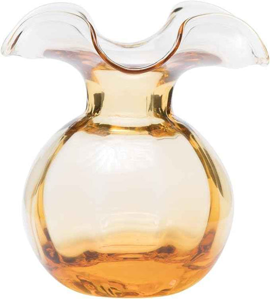 Hibiscus Glass Amber Bud Vase