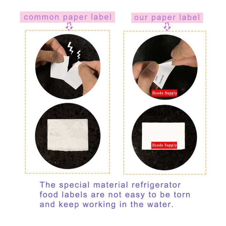 2 x 3'' Self Adhesive Removable Freezer Food Labels (300 Count)