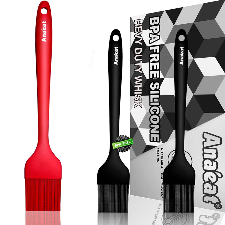 High Heat Resistant Silicone Basting Pastry Brush Set of 3