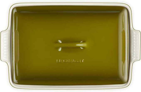 Le Creuset Stoneware Heritage Rectangular Covered Casserole, 4 qt., Olive