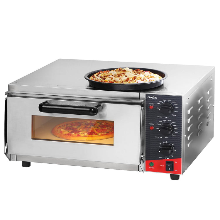 ETL listed Commercial 16 inch Countertop Electric Pizza Oven with pizza stone
