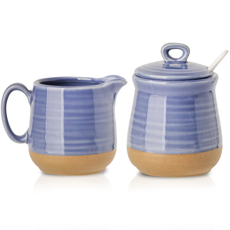Sugar and Creamer Set with Lid Spoon
