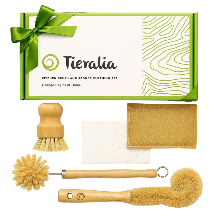 Bamboo Dish Brush Gift Set