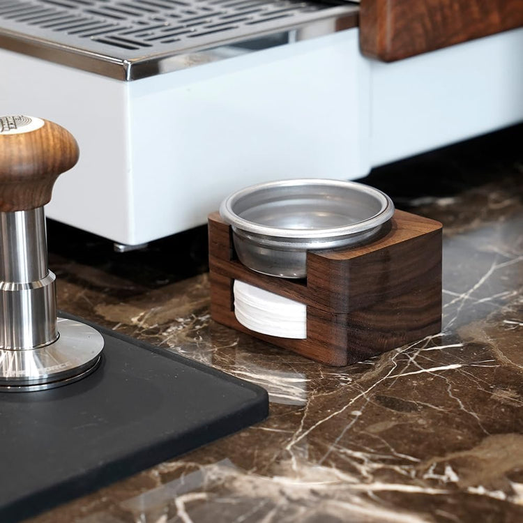 Wood Espresso Paper Filter Holder Stand 58mm
