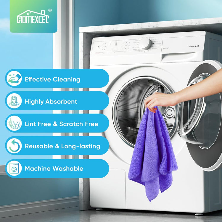 Purple Microfiber Cleaning Cloth (12 Count)
