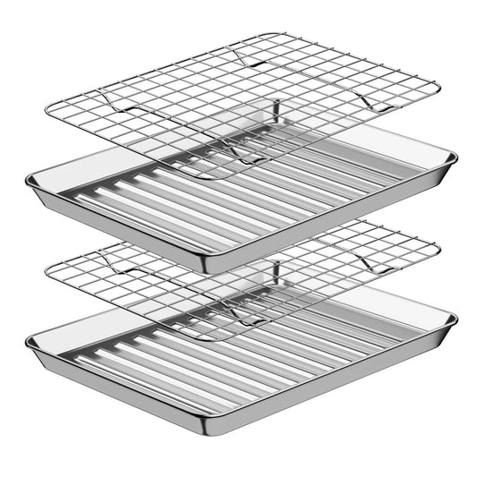 1 8 Baking Sheet Pan Cooling Rack Set