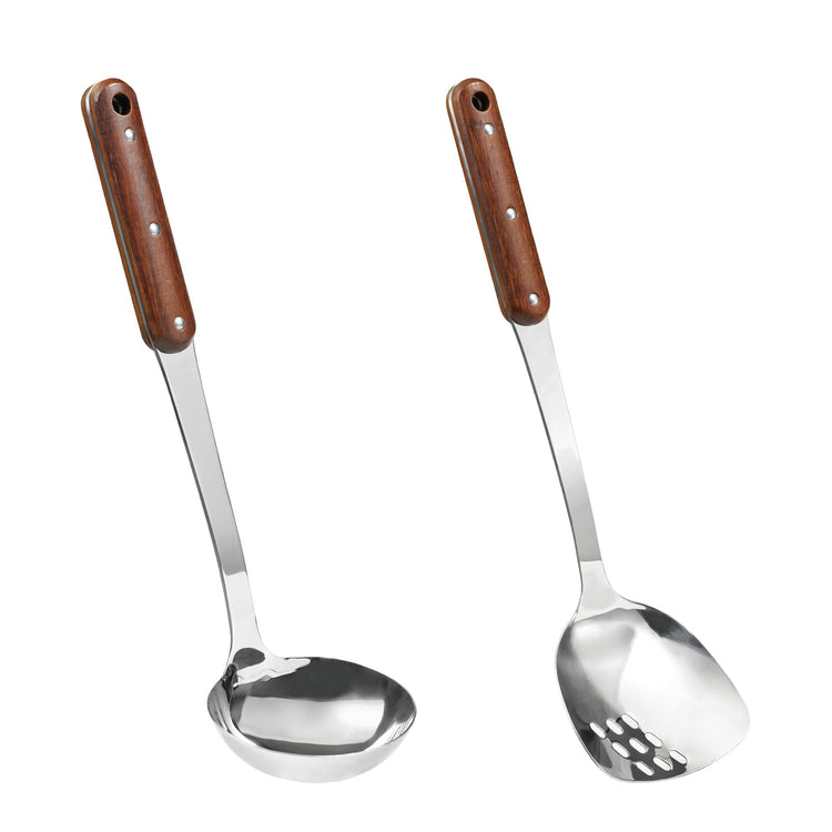Stainless Steel Wok Spatula and Ladle Tool (2 Count)