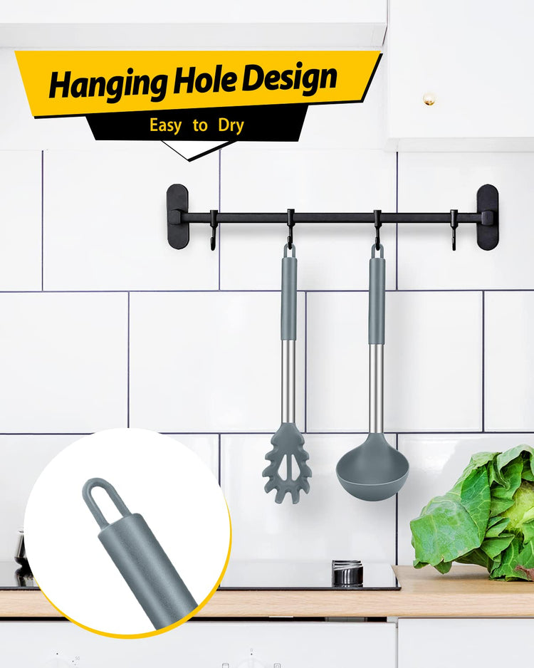 Silicone Pasta Fork and Ladle Spoon Set (2 Count)