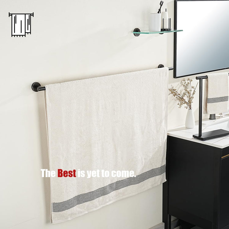 JQK Bath Towel Bar Oil Rubbed Bronze, 39 Inch 304 Stainless Steel Thicken 1mm Single Towel Rack for Bathroom, Towel Holder ORB Wall Mount, Useable Length 36 Inch, TB110L36-ORB