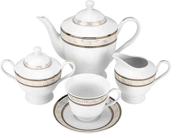 Euro Porcelain 57-pc Banquet Dinnerware Set, Luxury Tableware Dining Service for 8