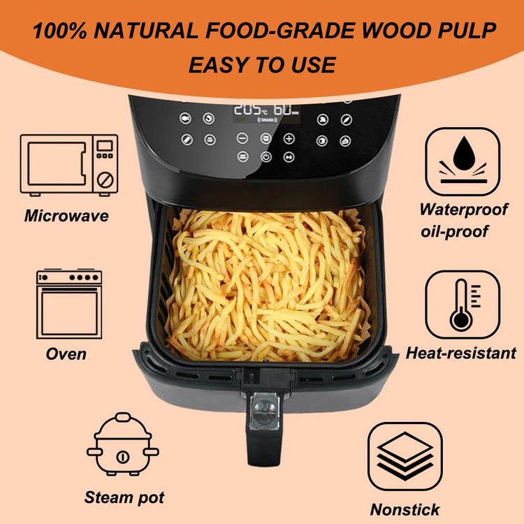 200PCS Small Air Fryer Paper Liners for 2 to 5QT Airfryer (200 Count)