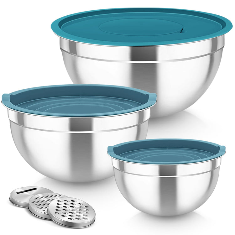 Mixing Bowls Stainless Steel Nesting Salad Bowls Set (6 Count)