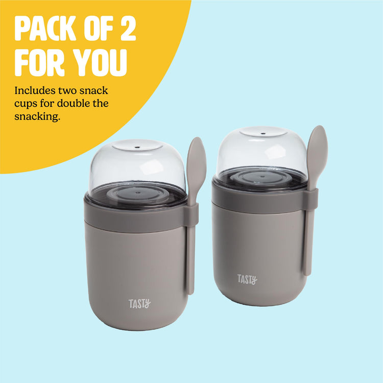 Travel Snack Cups with Spoons (2 Count)