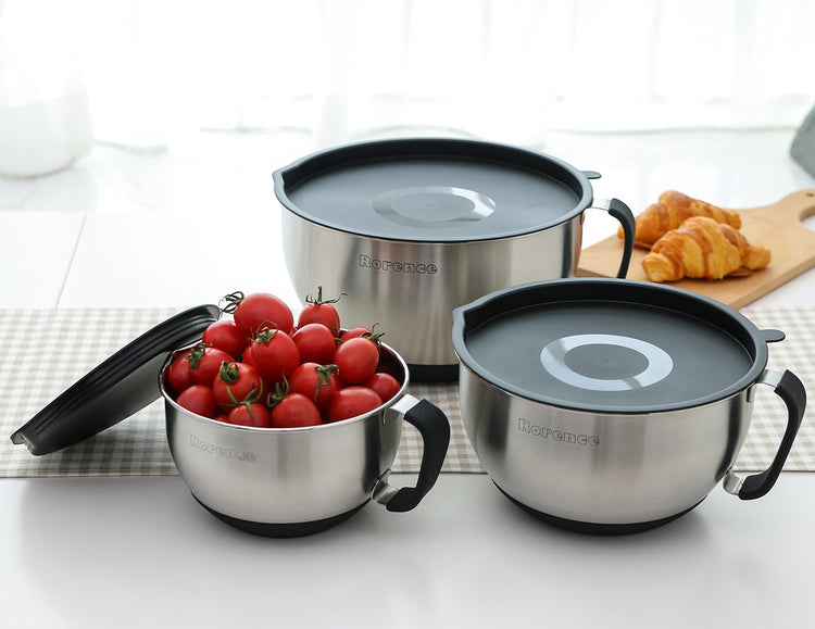 Stainless Steel Mixing Bowls Set with Lids