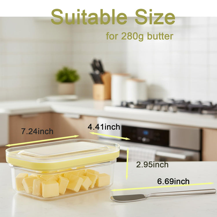 Butter Dish with Cutter & Lid