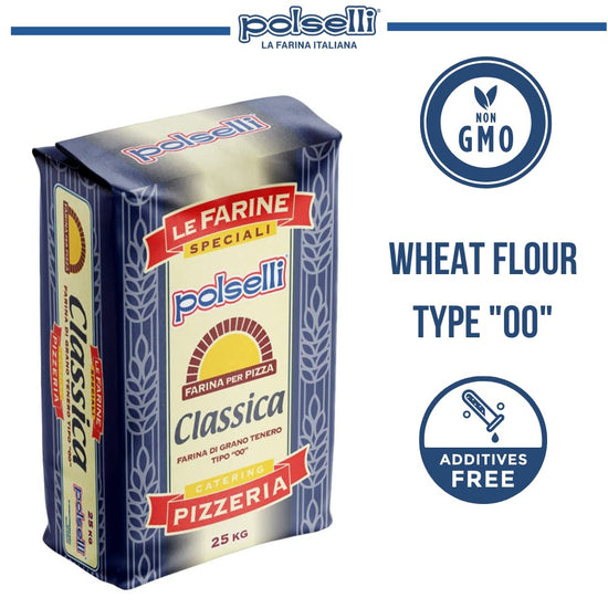 POLSELLI Classica, Type 00 Double Zero Flour, All Natural for Pizza, Bread, Pasta, and Baking, 1 kg (2.2 lbs) - Nestoria