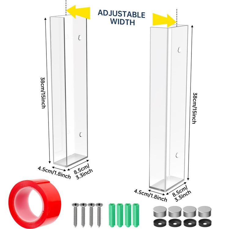 3 Tier Clear Acrylic Glove & Tissue Box Holder Dispenser