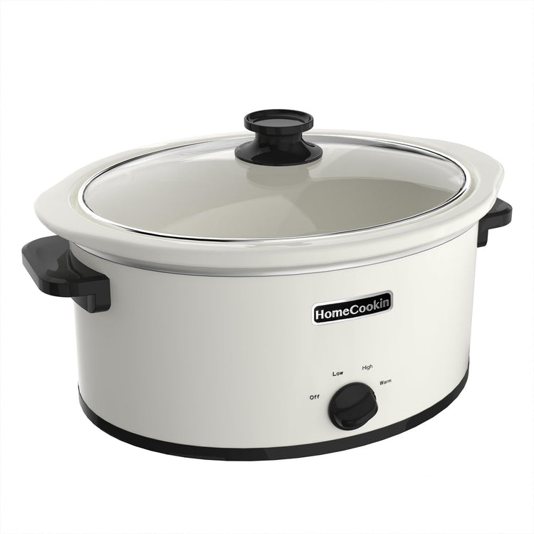 7 Quart Slow Cooker Oval Manual Pot Food Warmer with 3 Cooking Settings