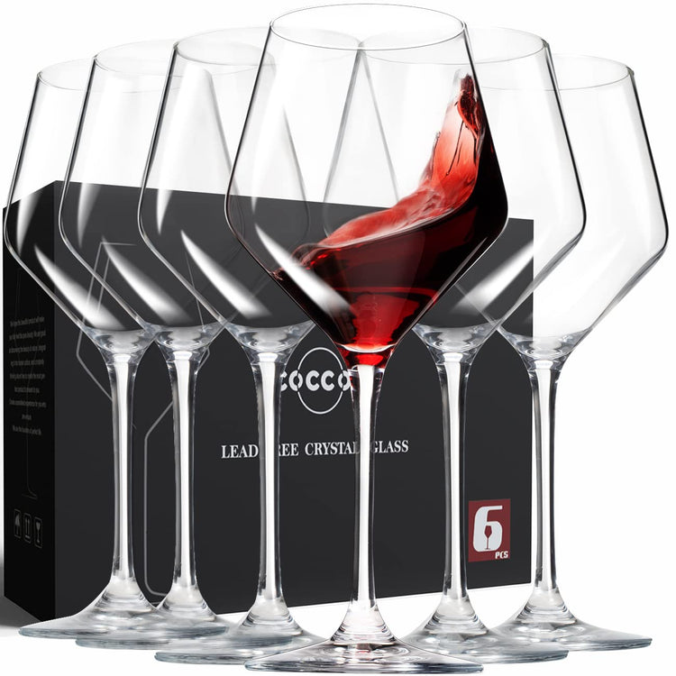 Wine Glasses White Red Wine Glasses Set of 6 (6 Count)