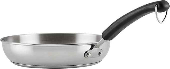 Farberware Brilliance Stainless Steel Cookware Pots and Pans Set with Kitchen Cooking Tools and Glass Lids, 10 Piece, Dishwasher Safe and Induction Ready, Stainless Steel