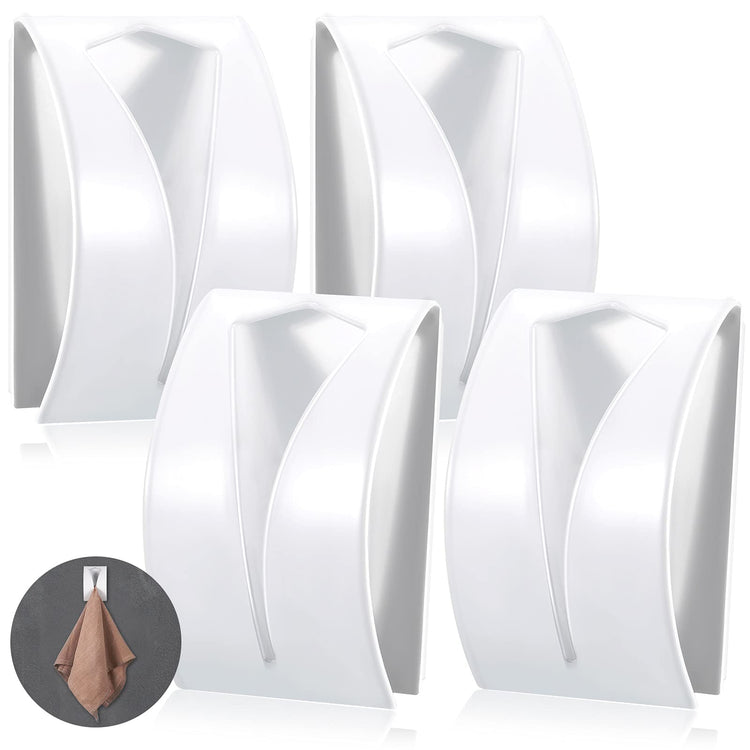 4 Pcs Self Adhesive Kitchen Towel Hook Holder