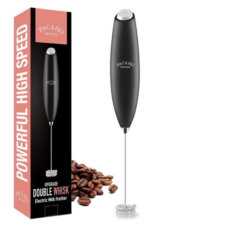 Powerful Milk Frother with Double Whisk
