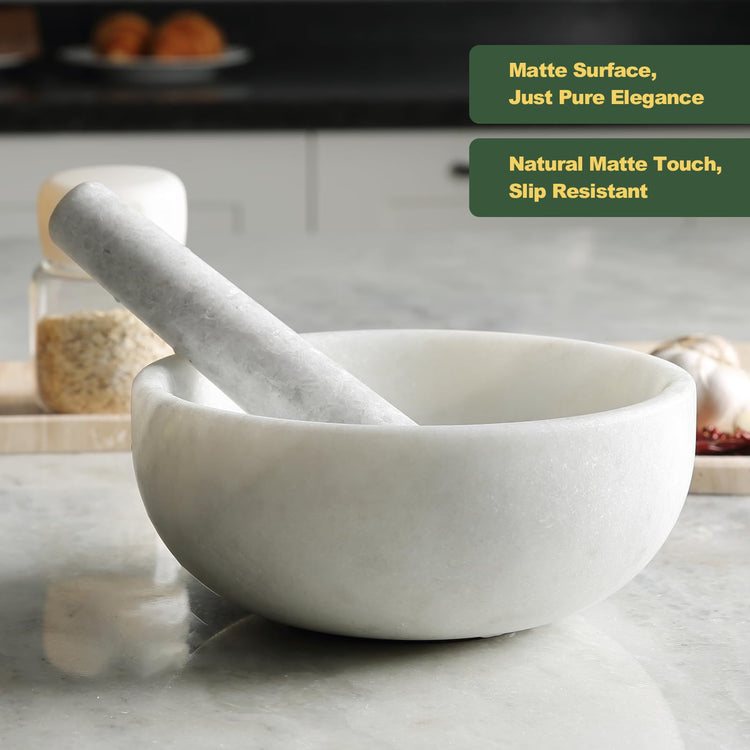 Marble Mortar and Pestle Set