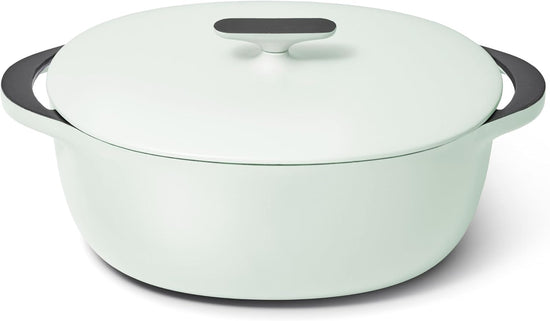 Caraway Enameled Cast Iron Dutch Oven - 8qt Dutch Oven With Lid - 3 Layer Enamel Coating - No Seasoning Required - Compatible With All Stovetops - Oven Safe - No Forever Chemicals - Light Mist - Nestoria
