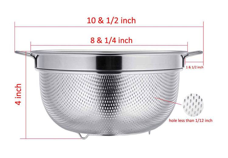 Colander 3qt Stainless Steel Micro