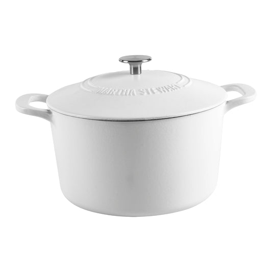 Gatwick 7 Quart Enamel Cast Iron Dutch Oven Pot with Lid