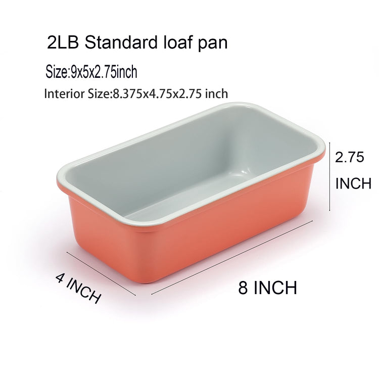 1lb Bread Loaf Pan 2pcs (2 Count)